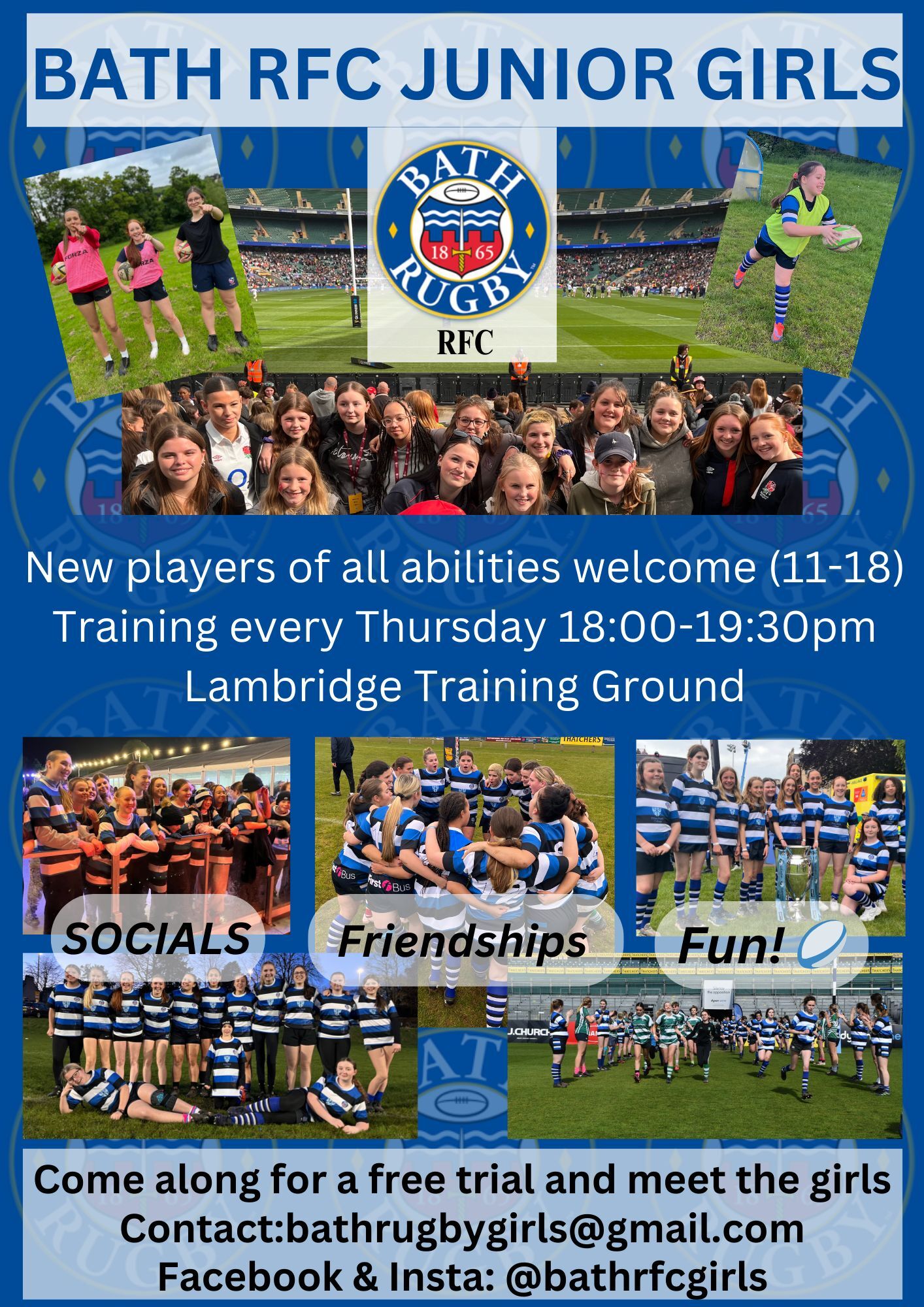 Bath RFC Recruitment flyer